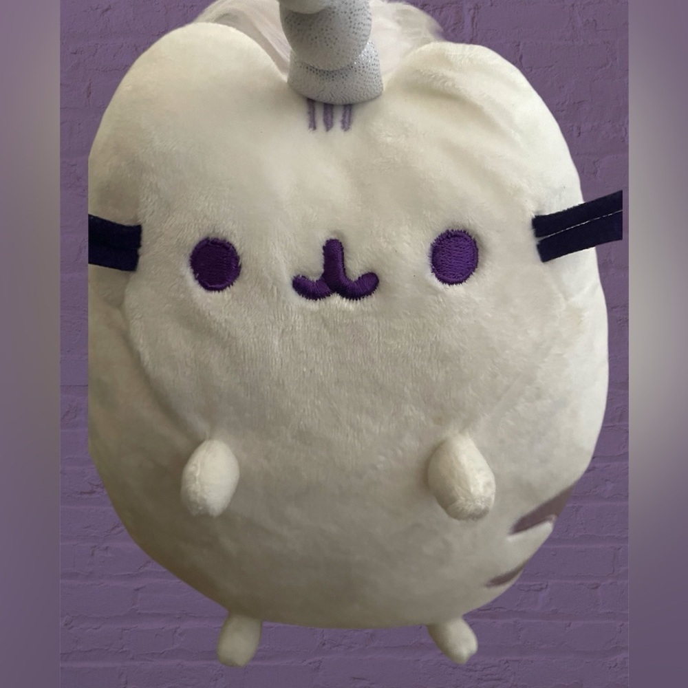 2018 White Pusheen Pusheenicorn Unicorn Cat Plush Stuffed Animal w/ Moon 10" - Picture 4 of 8